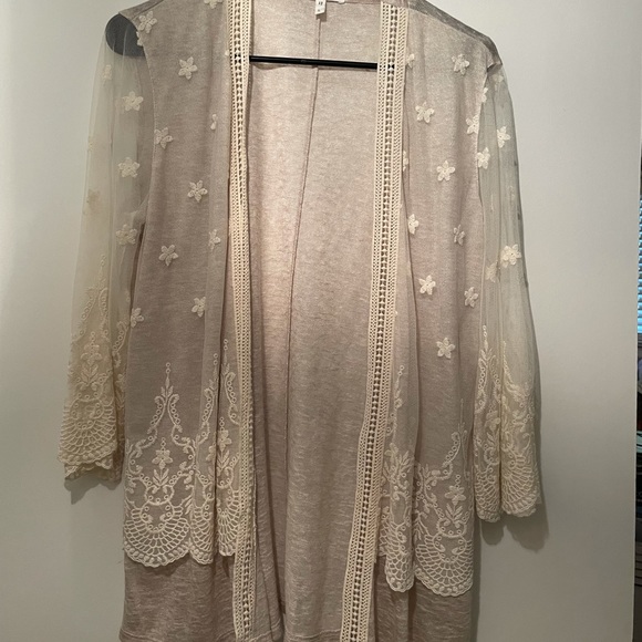 Maurices Sweaters - Lace sleeve cardigan size L